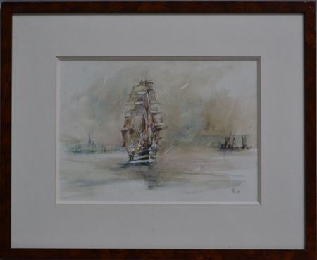 Sailboat leaving the harbour