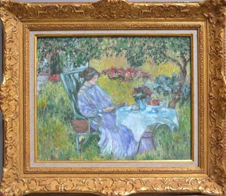 Reading in the garden