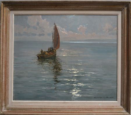 Fishing boat at sea
