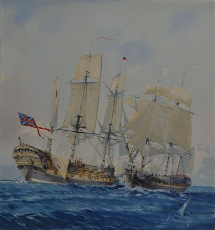 Galleons at sea