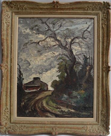 The road with trees by Andre Charles Nauleau - Auction record, sale price, and art valuation. Compare with similar artists and explore comparable artworks.