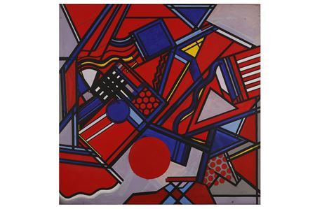 Red Abstract Homage to Kandinsky