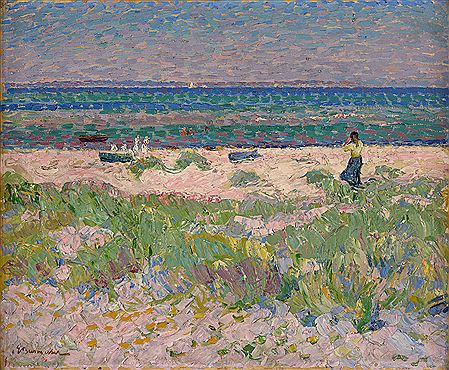 Beach scene with bathers by Georg Burmester - Auction record, sale price, and art valuation. Compare with similar artists and explore comparable artworks.