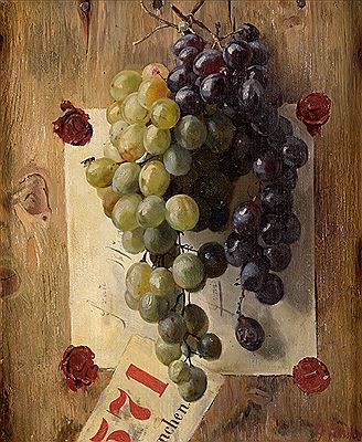 Trompe l´oeil with grapes