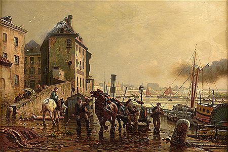 The coal gate to Düsseldorf by Wilhelm Lommen - Auction record, sale price, and art valuation. Compare with similar artists and explore comparable artworks.