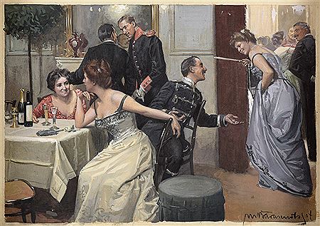 Sample artwork by Max Barascudts (1869 - 1927), known for painting, graphic art, book illustration - View similar artists and auction records