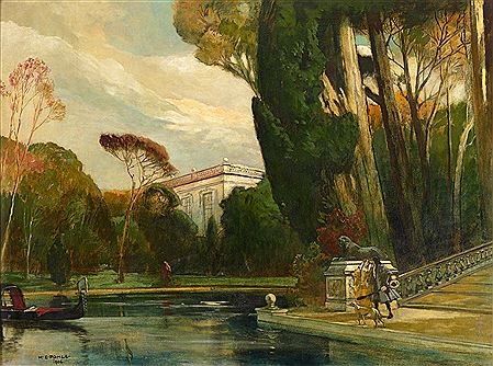 In the park of a palazzo by Hermann Emil Pohle - Auction record, sale price, and art valuation. Compare with similar artists and explore comparable artworks.