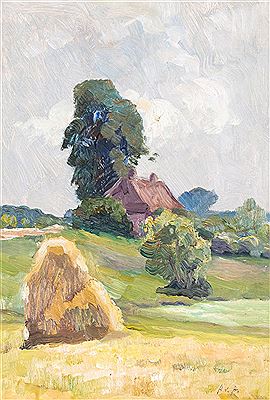 PEJZAZ ZE STOGIEM by Alexej von Assaulenko - Auction record, sale price, and art valuation. Compare with similar artists and explore comparable artworks.