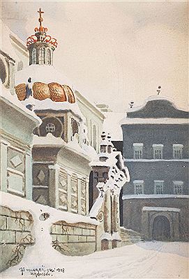 KAPLICA ZYGMUNTOWSKA POD SNIEGIEM, 1938