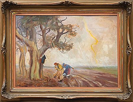 STORM, IN FRONT OF THE CHAPEL, 1908