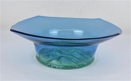Blenko Glass Big Sky Blue Bowl