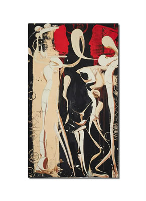 FIGURE AND CURTAIN