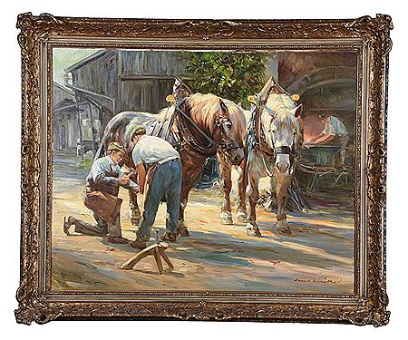 Blacksmiths and horses