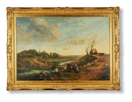 THE ROAD TO LONDON 100 YEARS AGO by Thomas Creswick - Auction record, sale price, and art valuation. Compare with similar artists and explore comparable artworks.