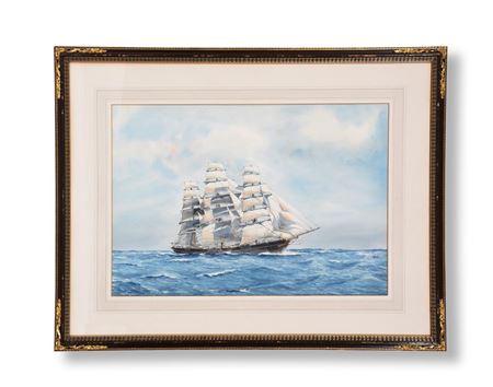 THE SCHOONER 'ARIEL' IN FULL SAIL by Eric Erskine Campbell Tufnell - Auction record, sale price, and art valuation. Compare with similar artists and explore comparable artworks.