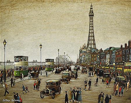 Sample artwork by Arthur Delaney (1927 - 1987), known for figure, genre painting, town scenes - View similar artists and auction records