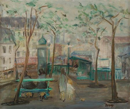 Parisian Scene with Mother & Child