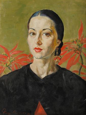 Portrait of a Lady, with Poinsettia, 1935