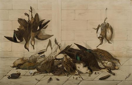 Still Life - Game Birds, circa 1888.