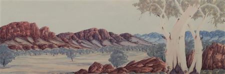 Central Australia - Panorama with Ghost Gum