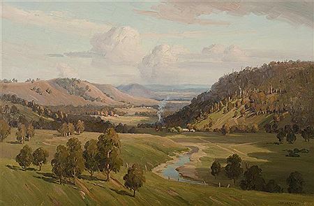 'The Valley' by Sir Erik Langker - Auction record, sale price, and art valuation. Compare with similar artists and explore comparable artworks.