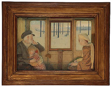 Sample artwork by Frederick Cayley Robinson (1862 - 1927), known for easel and mural painting, decoration, illustration, costume design, drawing - View similar artists and auction records