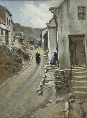 Sample artwork by Thomas Barrett (1845 - 1924), known for coastal, seascape painting - View similar artists and auction records