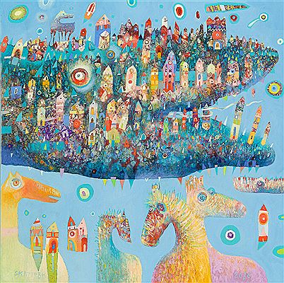 Fairytale about the rainbow dragon