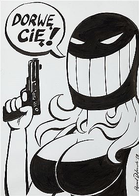 "Likwidator - Dorwe cie!" - character drawing, 2013