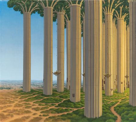 "The light for everyone", 1988 by Jacek Yerka - Auction record, sale price, and art valuation. Compare with similar artists and explore comparable artworks.