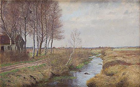 Sample artwork by Adolf Glatte (1866 - 1920), known for landscape and portrait painting - View similar artists and auction records