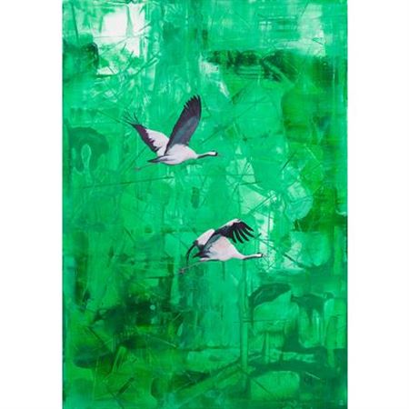 Forrest landscape - cranes, 2020