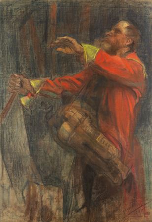 "Bard" ("Blind man", "Bard in the forests"), 1901 by Leon Wyczolkowski - Auction record, sale price, and art valuation. Compare with similar artists and explore comparable artworks.