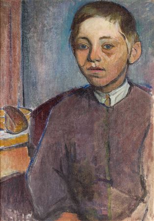 "Boy with a piece of bread" ("Petit garçon au morceau de pain"), circa 1914