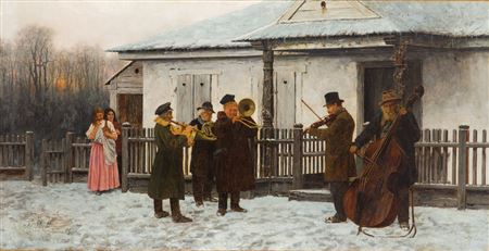 Sample artwork by Franciszek Streitt (1839 - 1890), known for figure, genre painting - View similar artists and auction records