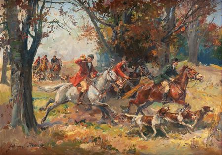 HUNTING PAR FORCE by Julius Stabiak - Auction record, sale price, and art valuation. Compare with similar artists and explore comparable artworks.