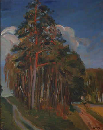 LANDSCAPE WITH PINE TREES by Ludwik Misky - Auction record, sale price, and art valuation. Compare with similar artists and explore comparable artworks.