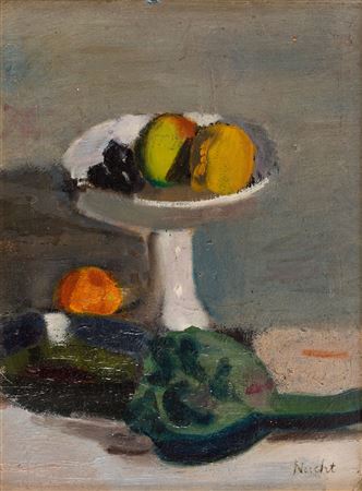Still life with a bowl of fruit, lata 30. XX w. by Artur Nacht-Samborski - Auction record, sale price, and art valuation. Compare with similar artists and explore comparable artworks.