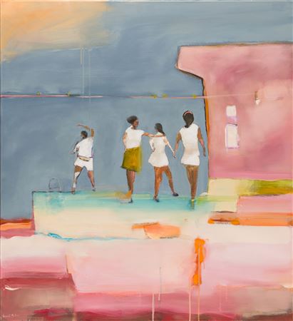 Sample artwork by Romuald Musiolik (Born 1973), known for impressionist painting technique on the border of abstraction - View similar artists and auction records