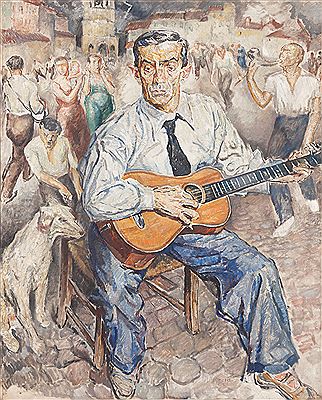Gitarzysta, lata 30. XX w.