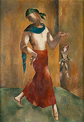 "Kobieta i pajac" by Eugeniusz Zak - Auction record, sale price, and art valuation. Compare with similar artists and explore comparable artworks.