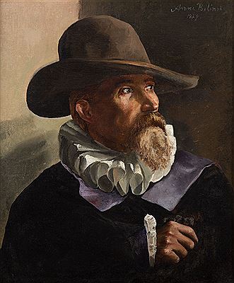 "Portret mężczyzny w kostiumie holenderskim", 1879