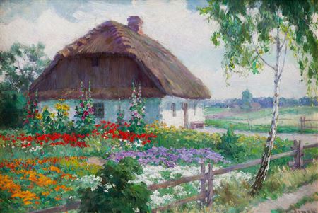 Garden in front of the cottage