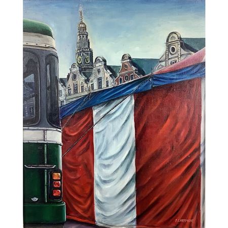Arras, le chapiteau de cirque sur la Grande Place . by France-Lyne Champagne - Auction record, sale price, and art valuation. Compare with similar artists and explore comparable artworks.