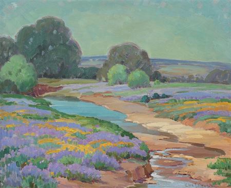 Sample artwork by Ella Marie Koepke Mewhinney (1891 - 1975), known for landscape, harbors views and still life painting - View similar artists and auction records
