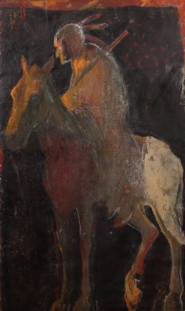 American Indian on Horse by Miguel Zapata - Auction record, sale price, and art valuation. Compare with similar artists and explore comparable artworks.