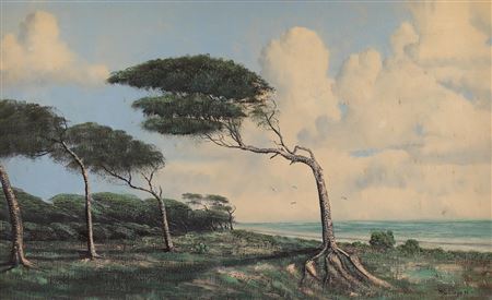 "Coastal Landscape, 1942" by Thomas L Lewis - Auction record, sale price, and art valuation. Compare with similar artists and explore comparable artworks.