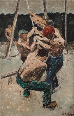 Sample artwork by Chester Dixon Snowden (1900 - 1984), known for painting, illustrations, teaching, writing - View similar artists and auction records