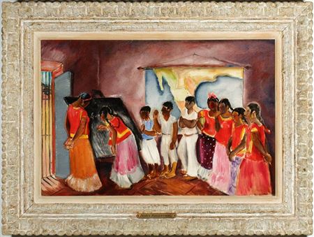 Untitled (At The Blackboard) by Doris Patty (Charash) Rosenthal - Auction record, sale price, and art valuation. Compare with similar artists and explore comparable artworks.