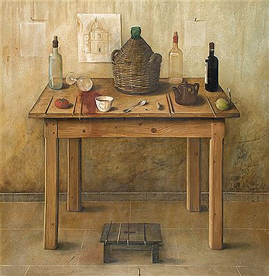 Tisch in der Villa Massimo, Rom (Das verschüttete Glas Rotwein) by Dieter Kraemer - Auction record, sale price, and art valuation. Compare with similar artists and explore comparable artworks.